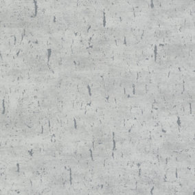 Galerie Air Collection Grey Metallic Cork Effect Textured Wallpaper Roll
