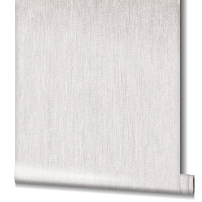 Galerie Air Collection Grey Slub Effect Shimmer Textured Wallpaper Roll