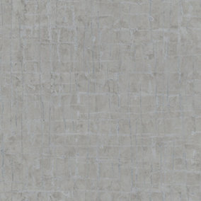 Galerie Air Collection Silver Metallic Stonework Effect Textured Wallpaper Roll