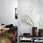 Galerie Air Collection Silver Shimmer Fan Palm Textured  Wallpaper Roll