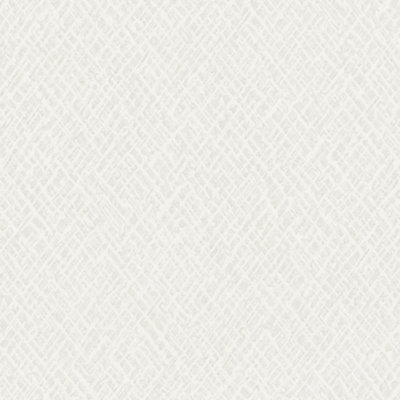 Galerie Air Collection White Sheen Crosshatch Effect Textured Wallpaper Roll