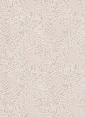 Galerie Amazonia Beige Quill Smooth Wallpaper