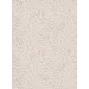 Galerie Amazonia Beige Quill Smooth Wallpaper