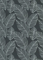 Galerie Amazonia Black Silver Quill Smooth Wallpaper