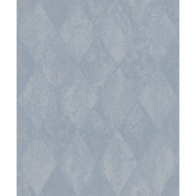 Galerie Ambiance Blue Harlequin Texture Embossed Wallpaper
