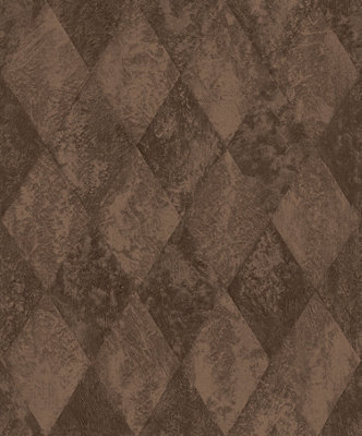 Galerie Ambiance Copper Chocolate Harlequin Texture Embossed Wallpaper