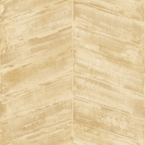 Galerie Ambiance Ochre Gold Chevron Embossed Wallpaper