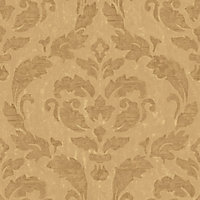 Galerie Ambiance Ochre Gold In Lay Embossed Wallpaper