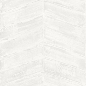 Galerie Ambiance Pearl Off White Chevron Embossed Wallpaper