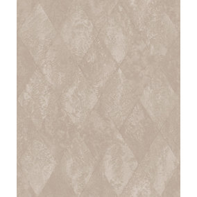 Galerie Ambiance Taupe Beige Harlequin Texture Embossed Wallpaper