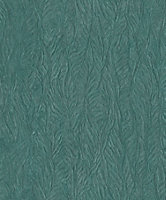 Galerie Ambiance Turquoise Leaf Emboss Embossed Wallpaper