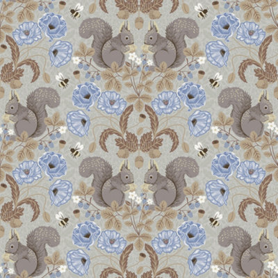 Galerie Apelviken 2 Beige Floral Woodland Smooth Wallpaper