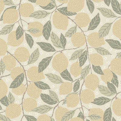 Galerie Apelviken 2 Beige Yellow Floral Woodland Smooth Wallpaper