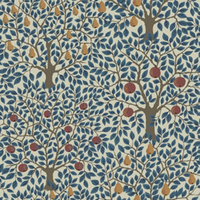 Galerie Apelviken 2 Blue Apples & Pears Smooth Wallpaper