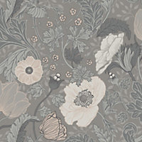 Galerie Apelviken 2 Blush Grey Floral Woodland Smooth Wallpaper