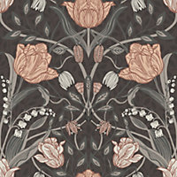 Galerie Apelviken 2 Brown Blush Floral Woodland Smooth Wallpaper