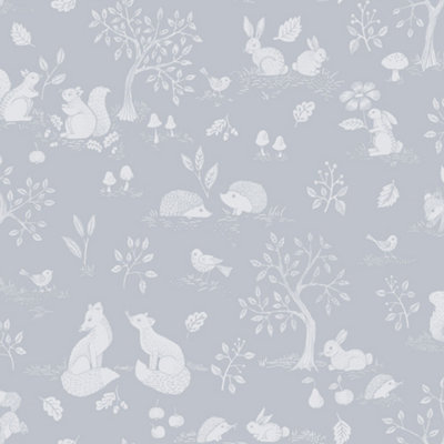 Galerie Apelviken 2 Light Blue Floral Woodland Smooth Wallpaper