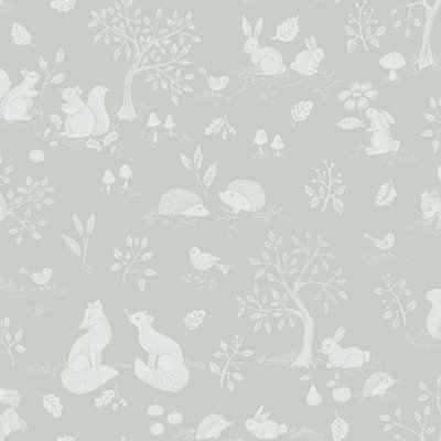 Galerie Apelviken 2 Light Green Floral Woodland Smooth Wallpaper