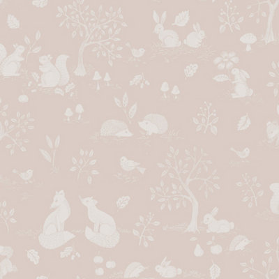 Galerie Apelviken 2 Pink Floral Woodland Smooth Wallpaper