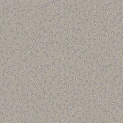 Galerie Apelviken Beige Grey Gold Leaf Trail Smooth Wallpaper