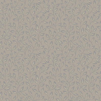 Galerie Apelviken Beige Grey Gold Leaf Trail Smooth Wallpaper