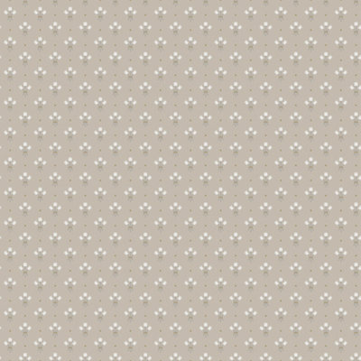 Galerie Apelviken Beige Grey White Gold Mini Tulip Motif Smooth Wallpaper