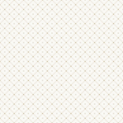Galerie Apelviken Beige White Gold Small Trellis Smooth Wallpaper