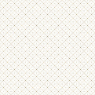 Galerie Apelviken Beige White Gold Small Trellis Smooth Wallpaper