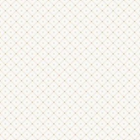 Galerie Apelviken Beige White Gold Small Trellis Smooth Wallpaper