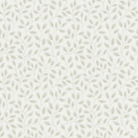 Galerie Apelviken Cream Silver Grey Leaf Trail Smooth Wallpaper