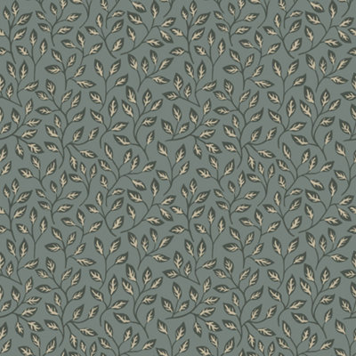 Galerie Apelviken Green Gold Leaf Trail Smooth Wallpaper