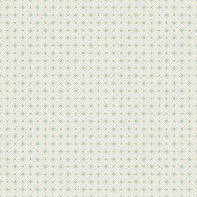 Galerie Apelviken Green Gold Small Trellis Smooth Wallpaper