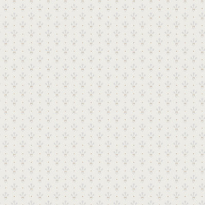 Galerie Apelviken Grey White Gold Mini Tulip Motif Smooth Wallpaper