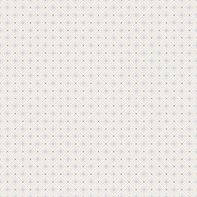 Galerie Apelviken Grey White Gold Small Trellis Smooth Wallpaper