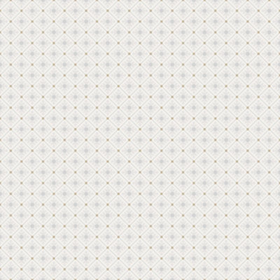 Galerie Apelviken Grey White Gold Small Trellis Smooth Wallpaper