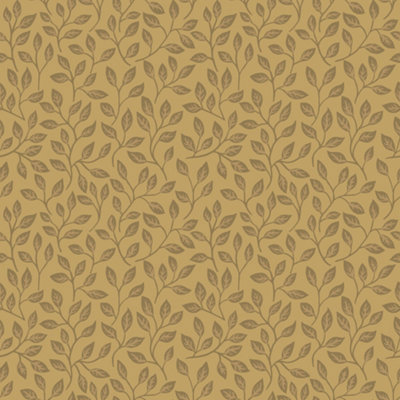 Galerie Apelviken Yellow Gold Leaf Trail Smooth Wallpaper