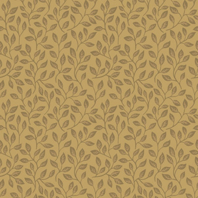 Galerie Apelviken Yellow Gold Leaf Trail Smooth Wallpaper