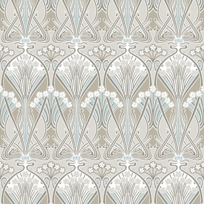 Galerie Arts and Crafts Beige Patterned Wallpaper