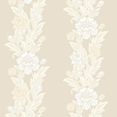 Galerie Arts and Crafts Beige Patterned Wallpaper