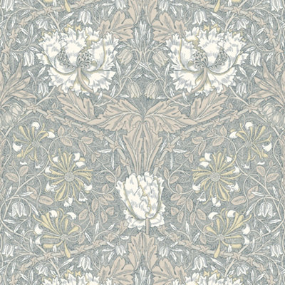 Galerie Arts and Crafts Beige Patterned Wallpaper