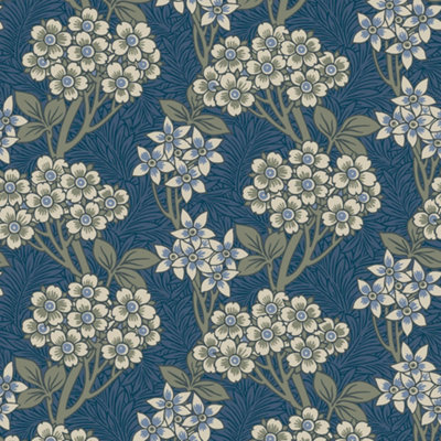 Galerie Arts and Crafts Blue Patterned Wallpaper