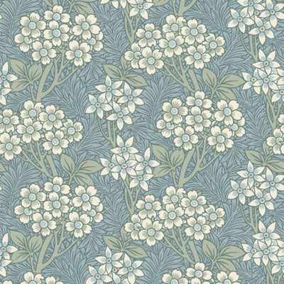 Galerie Arts and Crafts Blue Patterned Wallpaper