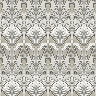 Galerie Arts and Crafts Brown Patterned Wallpaper