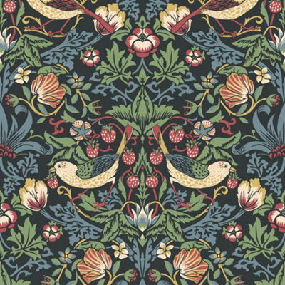 Galerie Arts and Crafts Green Patterned Wallpaper DIY at B&Q