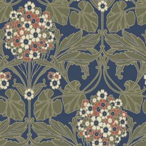 Galerie Arts and Crafts Green Patterned Wallpaper