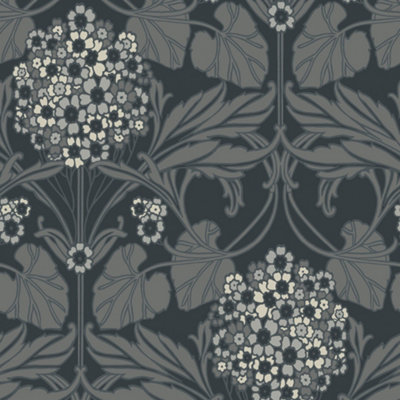 Galerie Arts and Crafts Grey Patterned Wallpaper