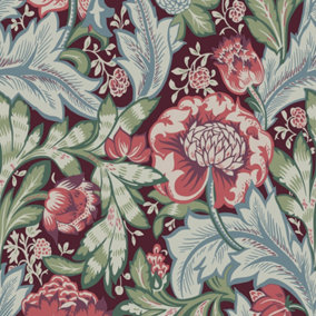 Galerie Arts and Crafts Red Patterned Wallpaper