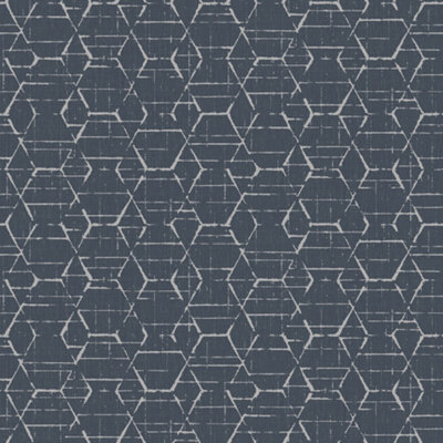 Galerie Atmosphere Blue grey Hextex Smooth Wallpaper