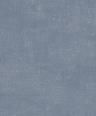 Galerie Atmosphere Blue Metallic Linen Smooth Wallpaper