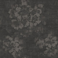 Galerie Atmosphere Charcoal Mystic Floral Smooth Wallpaper